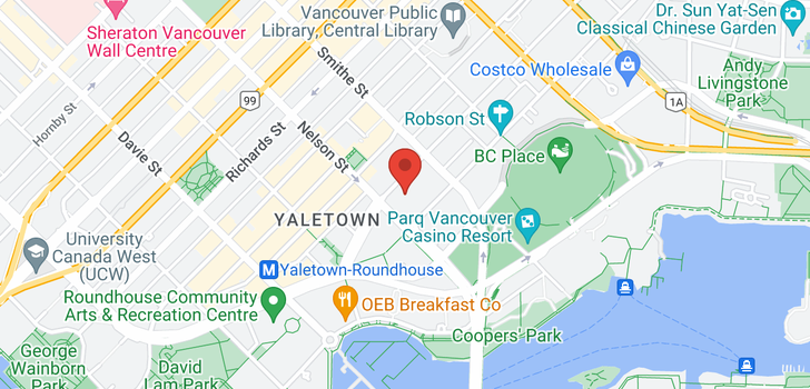 map of 604 950 CAMBIE STREET
